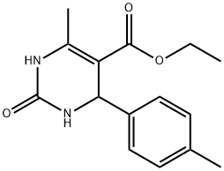 乙基 6-甲基-4-(4-甲苯基)-2-羰基-1,2,3,4-四氢-5-嘧啶羧酸酯 结构式