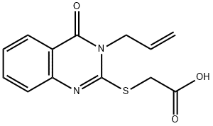 (3-ALLYL-4-OXO-3,4-DIHYDRO-QUINAZOLIN-2-YLSULFANYL)-ACETIC ACID 结构式