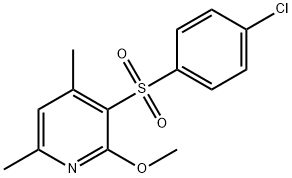 3-[(4-CHLOROPHENYL)SULFONYL]-2-METHOXY-4,6-DIMETHYLPYRIDINE 结构式