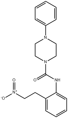 N-[2-(2-NITROETHYL)PHENYL]-4-PHENYLTETRAHYDRO-1(2H)-PYRAZINECARBOXAMIDE 结构式