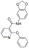 N-BENZO[3,4-D]1,3-DIOXOLEN-5-YL(2-PHENOXY(3-PYRIDYL))FORMAMIDE 结构式