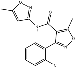 (3-(2-CHLOROPHENYL)-5-METHYLISOXAZOL-4-YL)-N-(5-METHYLISOXAZOL-3-YL)FORMAMIDE 结构式