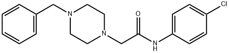 2-(4-BENZYLPIPERAZINO)-N-(4-CHLOROPHENYL)ACETAMIDE 结构式