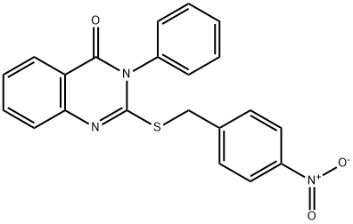 2-[(4-Nitrobenzyl)sulfanyl]-3-phenyl-4(3H)-quinazolinone 结构式