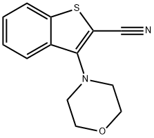 3-MORPHOLINO-1-BENZOTHIOPHENE-2-CARBONITRILE 结构式