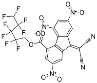 2,2,3,3,4,4,5,5-OCTAFLUOROPENTYL 9-(DICYANOMETHYLIDENE)-2,5,7-TRINITRO-9H-FLUORENE-4-CARBOXYLATE 结构式