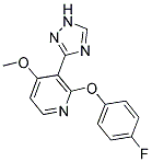 2-(4-FLUOROPHENOXY)-3-(1H-1,2,4-TRIAZOL-3-YL)-4-PYRIDINYL METHYL ETHER 结构式