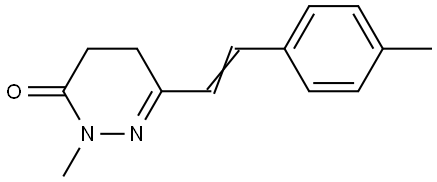 2-Methyl-6-(4-methylstyryl)-4,5-dihydro-3(2H)-pyridazinone 结构式