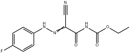 ETHYL N-(2-CYANO-2-[2-(4-FLUOROPHENYL)HYDRAZONO]ACETYL)CARBAMATE 结构式