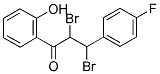 2,3-DIBROMO-3-(4-FLUOROPHENYL)-1-(2-HYDROXYPHENYL)PROPAN-1-ONE 结构式