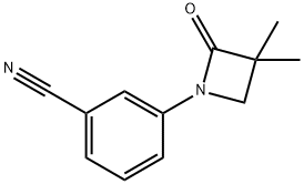 3-(3,3-DIMETHYL-2-OXO-1-AZETANYL)BENZENECARBONITRILE 结构式