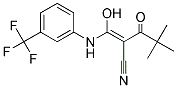 2-(2,2-DIMETHYLPROPANOYL)-3-HYDROXY-3-((3-(TRIFLUOROMETHYL)PHENYL)AMINO)PROP-2-ENENITRILE 结构式