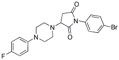 1-(4-BROMOPHENYL)-3-[4-(4-FLUOROPHENYL)PIPERAZINO]DIHYDRO-1H-PYRROLE-2,5-DIONE 结构式