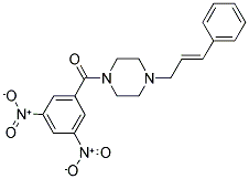 3,5-DINITROPHENYL 4-(3-PHENYLPROP-2-ENYL)PIPERAZINYL KETONE 结构式