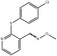 2-[(4-CHLOROPHENYL)SULFANYL]NICOTINALDEHYDE O-METHYLOXIME 结构式