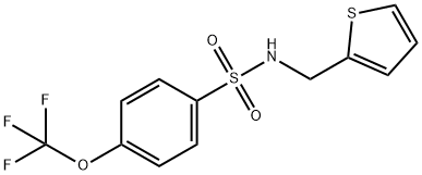 (2-THIENYLMETHYL)((4-(TRIFLUOROMETHOXY)PHENYL)SULFONYL)AMINE 结构式