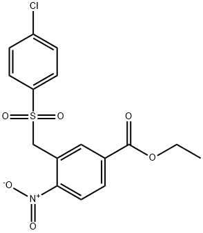 ETHYL 3-([(4-CHLOROPHENYL)SULFONYL]METHYL)-4-NITROBENZENECARBOXYLATE 结构式