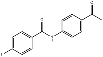 苯甲酰胺,4-氟-N-(4-乙酰基苯基)- 结构式