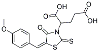 2-[(5E)-5-(4-METHOXYBENZYLIDENE)-4-OXO-2-THIOXO-1,3-THIAZOLIDIN-3-YL]PENTANEDIOIC ACID 结构式