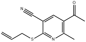 5-ACETYL-2-(ALLYLSULFANYL)-6-METHYLNICOTINONITRILE 结构式