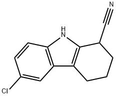 6-CHLORO-2,3,4,9-TETRAHYDRO-1H-CARBAZOLE-1-CARBONITRILE 结构式