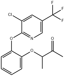 3-(2-([3-CHLORO-5-(TRIFLUOROMETHYL)-2-PYRIDINYL]OXY)PHENOXY)-2-BUTANONE 结构式