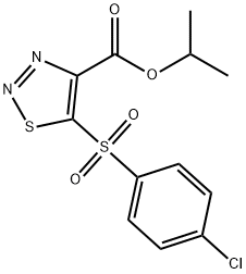 ISOPROPYL 5-[(4-CHLOROPHENYL)SULFONYL]-1,2,3-THIADIAZOLE-4-CARBOXYLATE 结构式