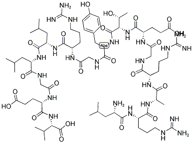 LEU-ARG-ALA-ARG-GLY-GLU-THR-TYR-GLY-ARG-LEU-LEU-GLY-GLU-VAL 结构式