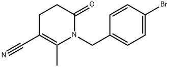 1-(4-BROMOBENZYL)-2-METHYL-6-OXO-1,4,5,6-TETRAHYDRO-3-PYRIDINECARBONITRILE 结构式