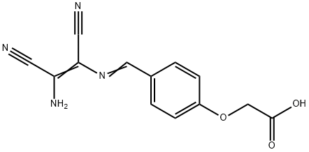 2-(4-(4-AMINO-2-AZA-3,4-DINITRILOBUTA-1,3-DIENYL)PHENOXY)ACETIC ACID 结构式