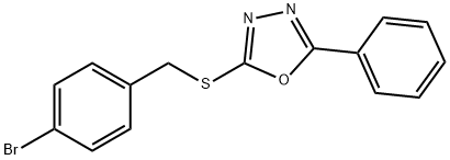 2-[(4-BROMOBENZYL)SULFANYL]-5-PHENYL-1,3,4-OXADIAZOLE 结构式