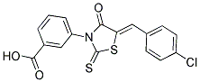 3-[(5Z)-5-(4-CHLOROBENZYLIDENE)-4-OXO-2-THIOXO-1,3-THIAZOLIDIN-3-YL]BENZOIC ACID 结构式