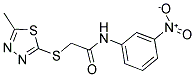 2-[(5-METHYL-1,3,4-THIADIAZOL-2-YL)SULFANYL]-N-(3-NITROPHENYL)ACETAMIDE 结构式