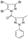 (5-METHYL-2-PHENYL-2H-1,2,3-TRIAZOL-4-YL)(3,4,5-TRIBROMO-1H-PYRAZOL-1-YL)METHANONE 结构式