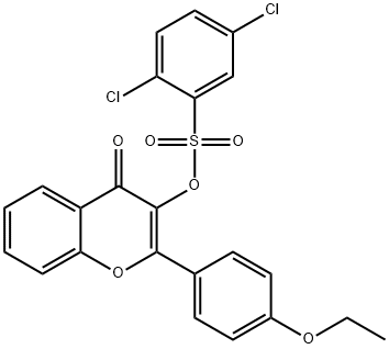 2-(4-ETHOXYPHENYL)-4-OXO-4H-CHROMEN-3-YL 2,5-DICHLOROBENZENESULFONATE 结构式