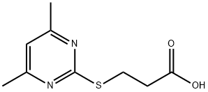 2-(2-羧乙基)硫代-4,6-二甲基嘧啶 结构式