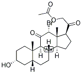 5-BETA-PREGNAN-12-ALPHA-BROMO-3-ALPHA, 21-DIOL-11,20-DIONE 21-ACETATE 结构式