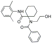 N-(1-(2,6-DIMETHYLPHENYLCARBAMOYL)CYCLOHEXYL)-N-(2-HYDROXYETHYL)BENZAMIDE 结构式