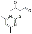3-[(4,6-DIMETHYLPYRIMIDIN-2-YL)THIO]PENTANE-2,4-DIONE 结构式