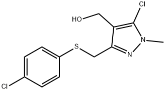 (5-CHLORO-3-([(4-CHLOROPHENYL)SULFANYL]METHYL)-1-METHYL-1H-PYRAZOL-4-YL)METHANOL 结构式