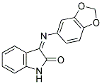 3-(BENZO[3,4-D]1,3-DIOXOLEN-5-YLIMINO)INDOLIN-2-ONE 结构式