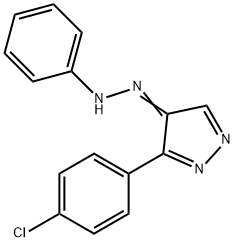 3-(4-CHLOROPHENYL)-4H-PYRAZOL-4-ONE N-PHENYLHYDRAZONE 结构式