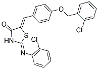 (2Z,5Z)-5-{4-[(2-CHLOROBENZYL)OXY]BENZYLIDENE}-2-[(2-CHLOROPHENYL)IMINO]-1,3-THIAZOLIDIN-4-ONE 结构式