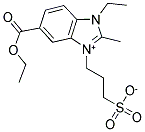 3-[6-(ETHOXYCARBONYL)-3-ETHYL-2-METHYL-3H-BENZIMIDAZOL-1-IUM-1-YL]PROPANE-1-SULFONATE 结构式