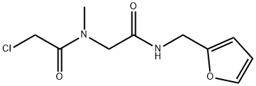 2-氯-N-(2-((呋喃-2-基甲基)氨基)-2-氧乙基)-N-甲基乙酰胺 结构式