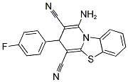 4-AMINO-2-(4-FLUORO-PHENYL)-2H-9-THIA-4A-AZA-FLUORENE-1,3-DICARBONITRILE 结构式