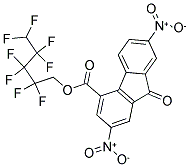 2,2,3,3,4,4,5,5-OCTAFLUOROPENTYL 2,7-DINITRO-9-OXO-9H-FLUORENE-4-CARBOXYLATE 结构式