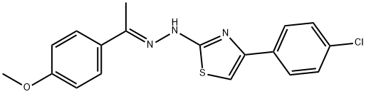 1-(4-METHOXYPHENYL)-1-ETHANONE N-[4-(4-CHLOROPHENYL)-1,3-THIAZOL-2-YL]HYDRAZONE 结构式