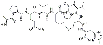 ALA-PRO-GLN-VAL-LEU-PRO-VAL-MET-HIS-NH2 结构式