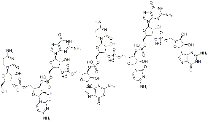 CCGGCCGG, 5'-NON-PHOSPHORYLATED 结构式